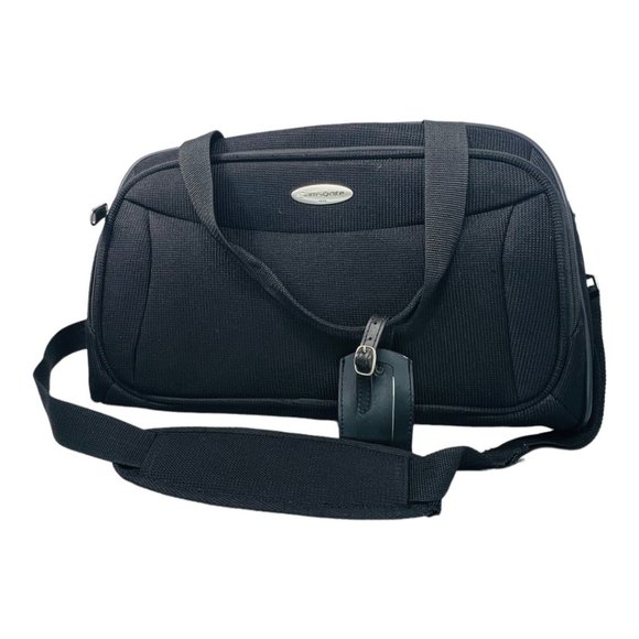 Samsonite Bags Samsonite Black Vinyl Travel Bag Euc Poshmark